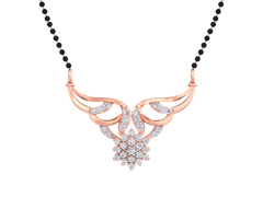 18K Gold & Diamond Beaded Mangalsutra For Women KSK186