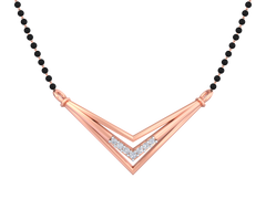 Gold & Diamond Modern Mangalsutra For Women KRC50041