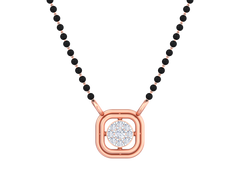 Gold & Diamond Beaded Mangalsutra For Women KRB50034