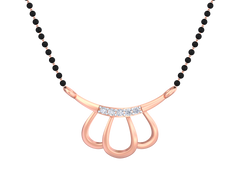 18K Gold & Diamond Beaded Mangalsutra For Women KSK199