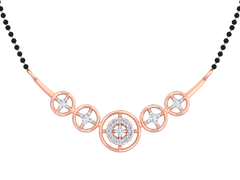 18K Gold & Diamond Beaded Mangalsutra For Women KSK202