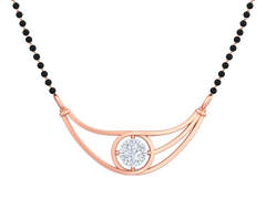 18K Gold & Diamond Beaded Mangalsutra For Women KSK206