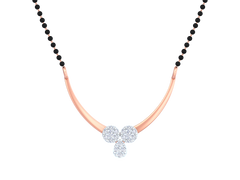 18K Gold & Diamond Beaded Mangalsutra For Women KSK208