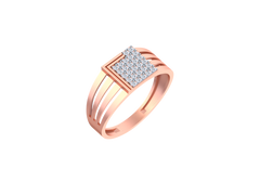 18K Gold & Diamond Engagement Ring For Men KSK210