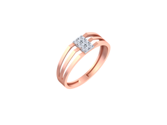 18K Gold & Diamond Ring For Men KSK239