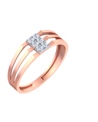 18K Gold & Diamond Band Ring For Men KSK239