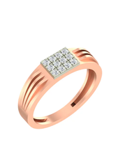 18K Gold & Diamond Ring For Men GR-1656
