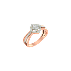 18K Gold & Diamond Ring For Women LR-4259