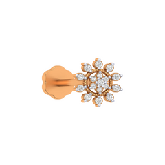 18K Gold & Diamond Nose Pin NP-087