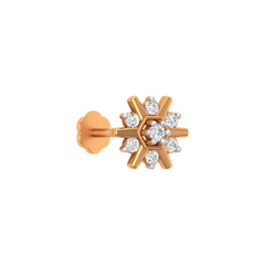 18K Gold & Diamond Nose Pin NP-091