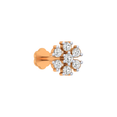 18K Gold & Diamond Nose Pin NP-249