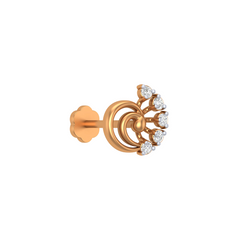 18K Gold & Diamond Nose Pin NP-276