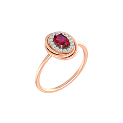 18K Gold & Diamond Ring For Women PJLR-198