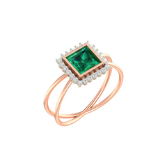 18K Gold & Diamond Ring For Women PJLR-202