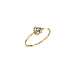 18K Gold & Diamond Ring For Women PLR-08