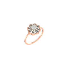 18K Gold & Diamond Ring For Women PLR-132