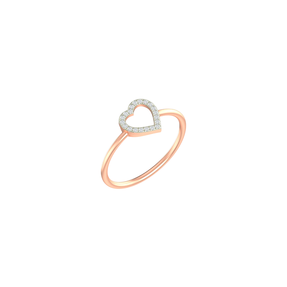 Heart Shape Minimal Diamond Ring – Kesav Diamond