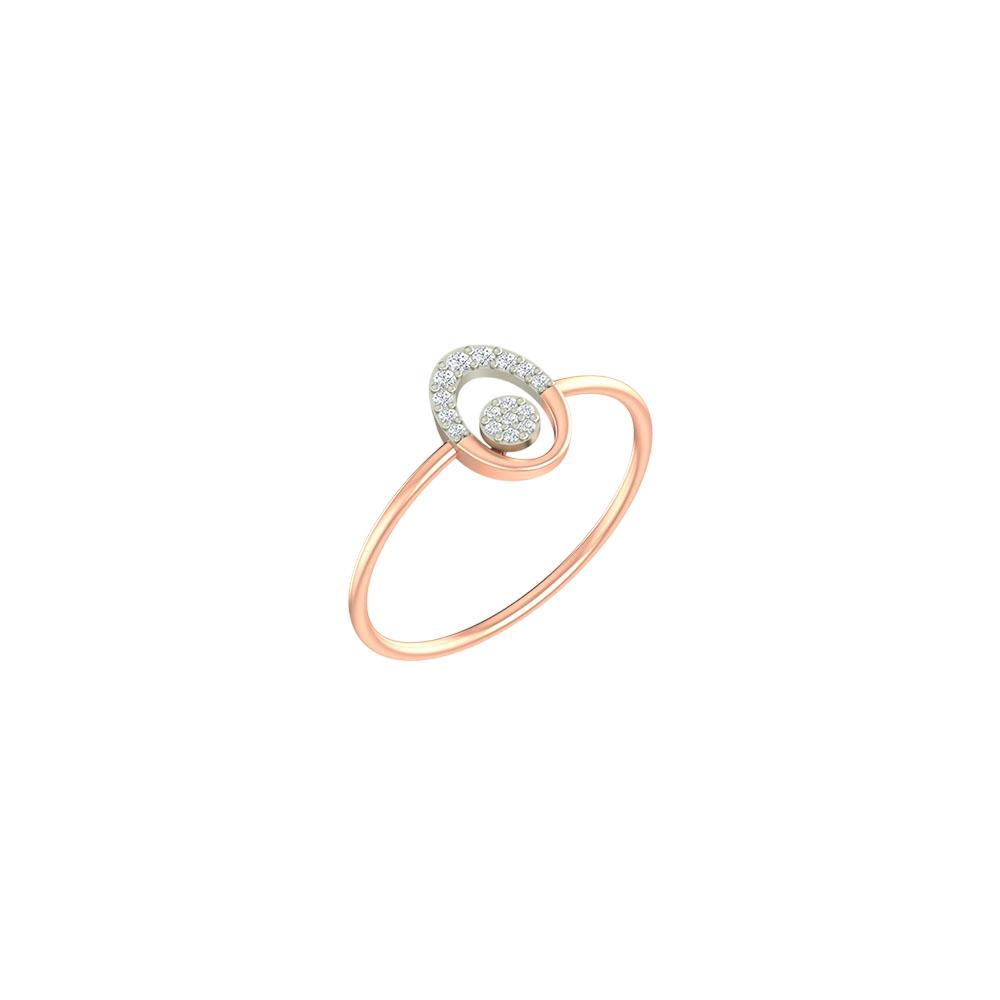 Oval Shape Dailywear Diamond Ring for her - Kesav Diamond
