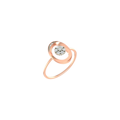Minimal Floral Gold and Diamond Ring - Kesav Diamond