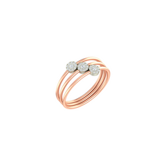 18K Gold & Diamond Ring For Women KLR-307