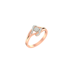18K Gold & Diamond Ring For Women KLR-409