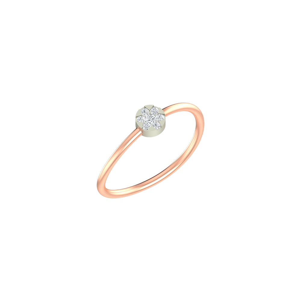 Minimal Round Shape Diamond Ring - Kesav Diamond