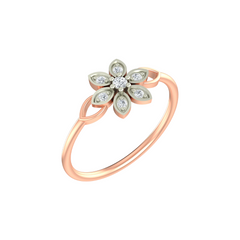 18K Gold & Diamond Ring For Women KLR-454