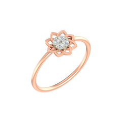 18K Gold & Diamond Ring For Women KLR-456