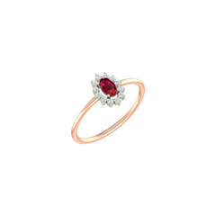 18K Gold & Diamond Ring For Women KLR-64