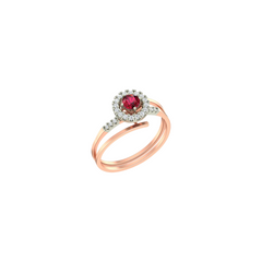18K Gold & Diamond Ring For Women KLR-88