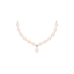 18K Gold & Diamond Necklace Set KNCK-1131