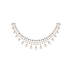 18K Gold & Diamond Necklace Set KNCK-1139A