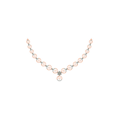 18K Gold & Diamond Necklace Set KNCK-1146