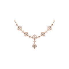 18K Gold & Diamond Necklace Set KNCK-1214