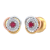 18K Gold & Diamond Women Gemstone Earring KRB40206E