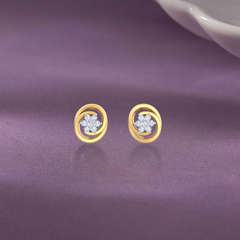 Yellow Gold Diamond Earring | under 40k