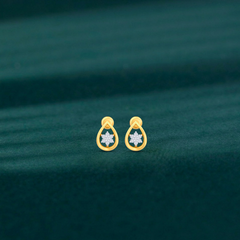 Yellow Gold Diamond Earring | under 40k