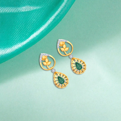 Yellow Gold Diamond Earring | under 40k