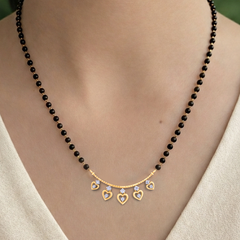 Gold & Diamond Heart Mangalsutra For Women KRC50082