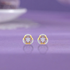 Gold & Diamond Women Stud Earring KRC40746E