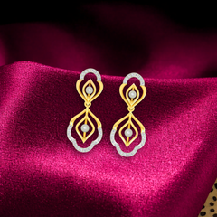 Yellow Gold Diamond Earring | under 40k