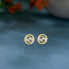 Yellow Gold Diamond Earring | under 40k