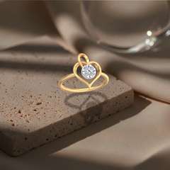 Gold & Diamond Dailywear Ring For Women KRC10416