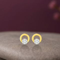 Yellow Gold Diamond Earring | under 40k
