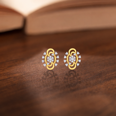 Yellow Gold Diamond Earring | under 40k