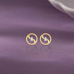 Yellow Gold Diamond Earring | under 40k