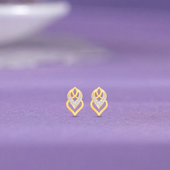 Yellow Gold Diamond Earring | under 40k
