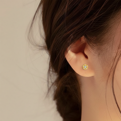 Floral Yellow Gold Diamond Earring | under 40k