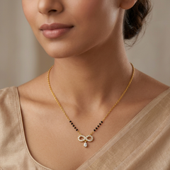 Gold & Diamond Infinity Mangalsutra For Women KRC50119