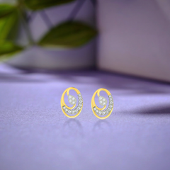 Yellow Gold Diamond Earring | under 40k
